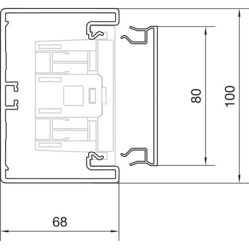 Thumbnail - Hager, Kabelschutz + Kabelführung, BR6510019016, Weiss, Polyvinylchlorid (PVC), 2 m, 68 mm, 100 mm (Kabeldurchlass, 2000...