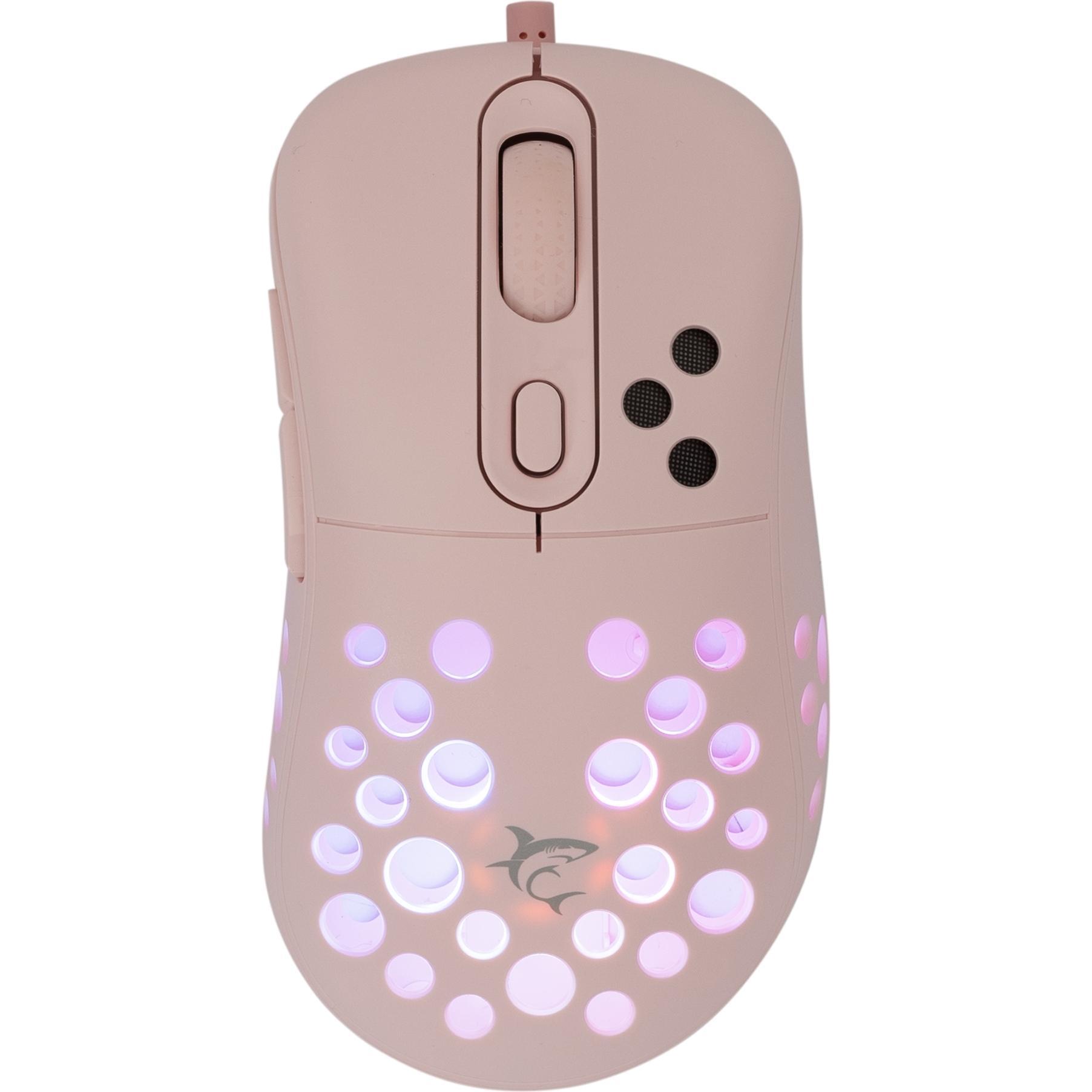White Shark Shark Gaming Mouse AZRAEL, 6D, 7200 dpi, Pink (Kabelgebunden) (AZRAEL-P)