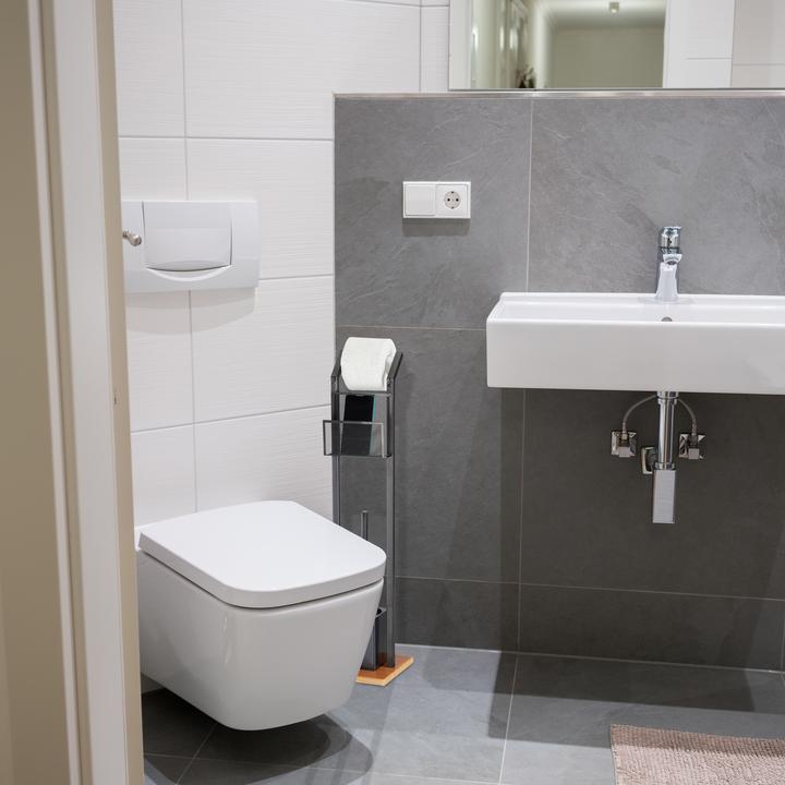 Image du produit Relaxdays Ensemble WC avec étagère, noir