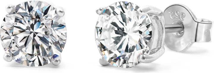 Produktbild Beneto Beautiful stud earrings with glittering zircon AGUP - Diameter: 0.3 cm