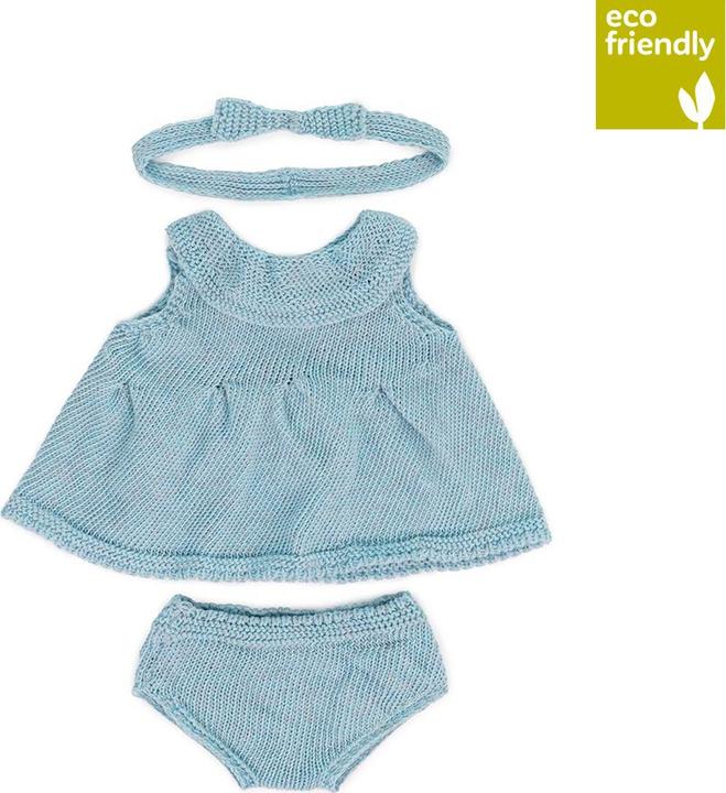 Miniland Kleiderset Strick 38cm Kleid & Haarreif