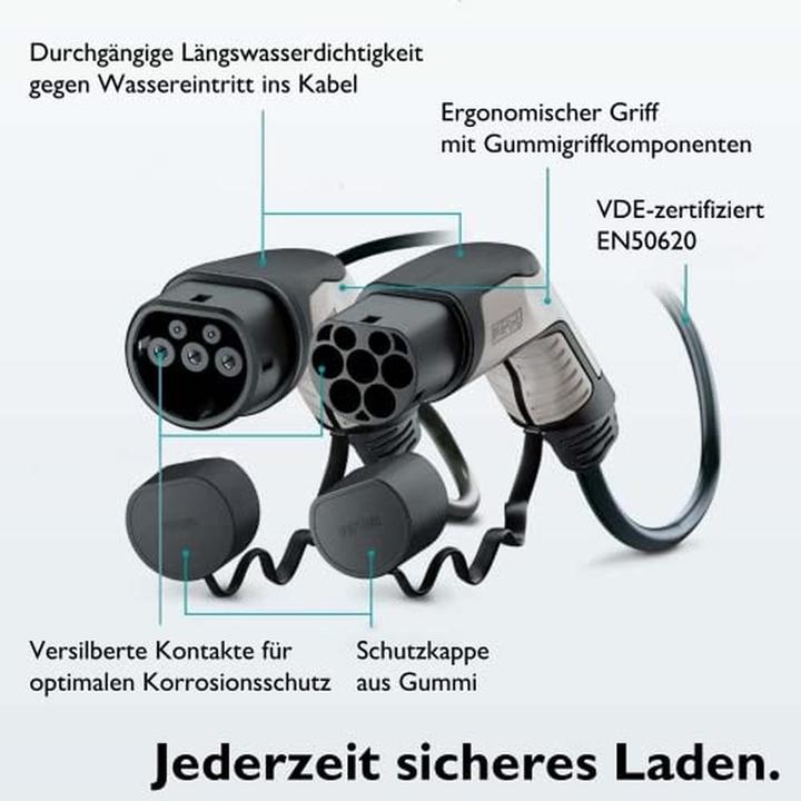 Image du produit Phoenix Contact Câble de recharge type 2 20A (Type 2, 5 kW, 20 A, 5 m)