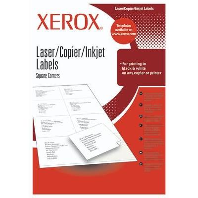 Xerox, Etiketten, Labels 210 x 148.5 mm A4 100 sheets, Weiss, A4, 210 mm, 148,5 mm, 200 Stück(e), 100 Blätter