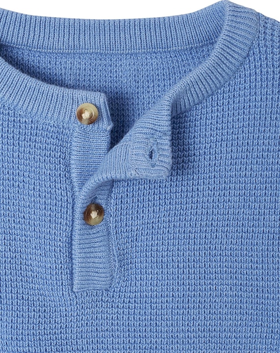 Produktbild Vertbaudet Baby Henley-Pullover aus Waffelpikee (80)
