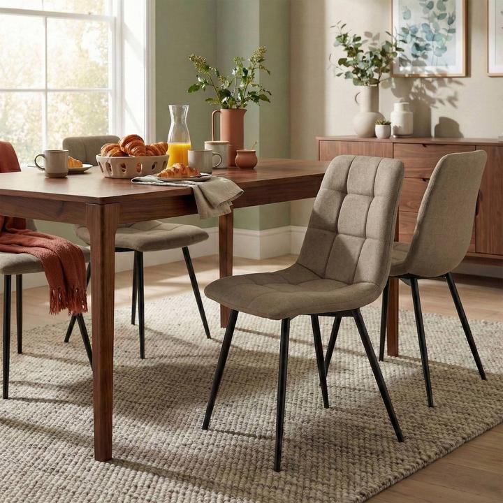 Actual product image CLP Antibes upholstered dining chair with backrest