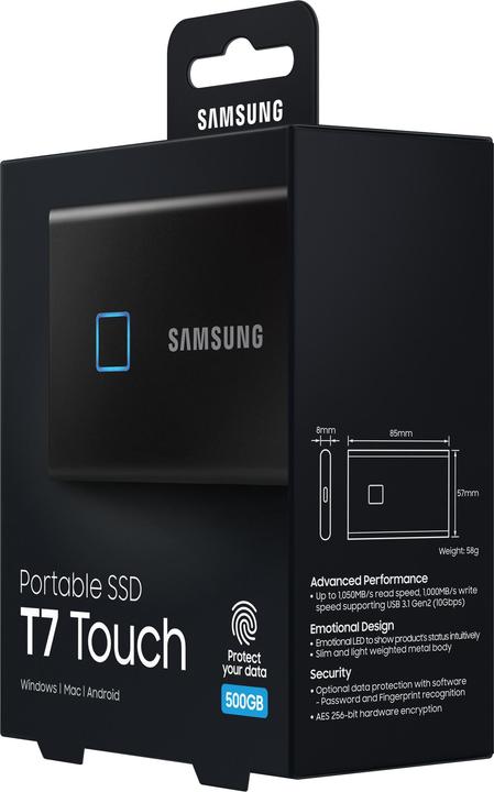 Actual product image Samsung Portable T7 Touch (0.50 TB)