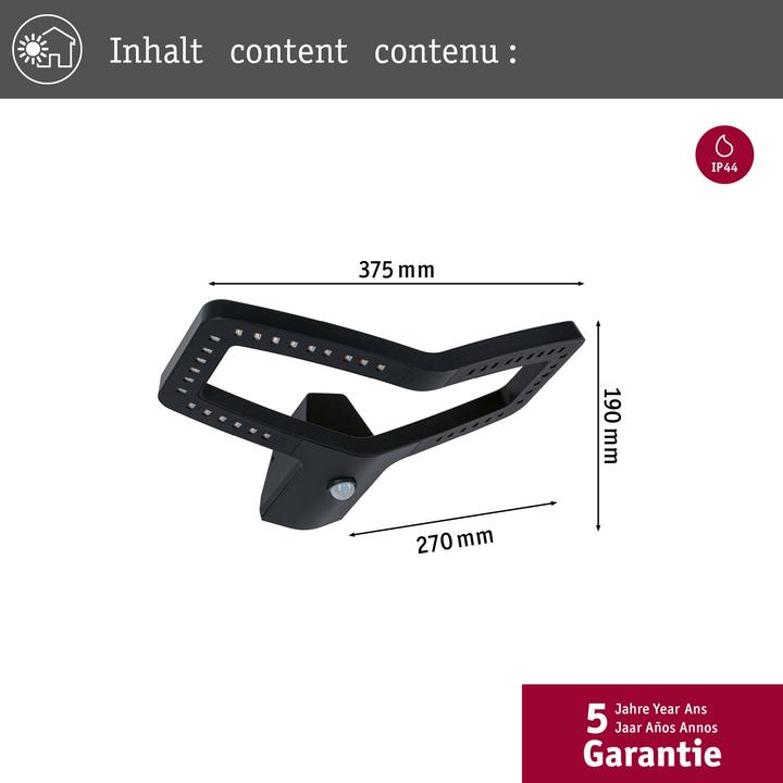 Actual product image Paulmann Outdoor wall light Alara (600 lm, IP44)