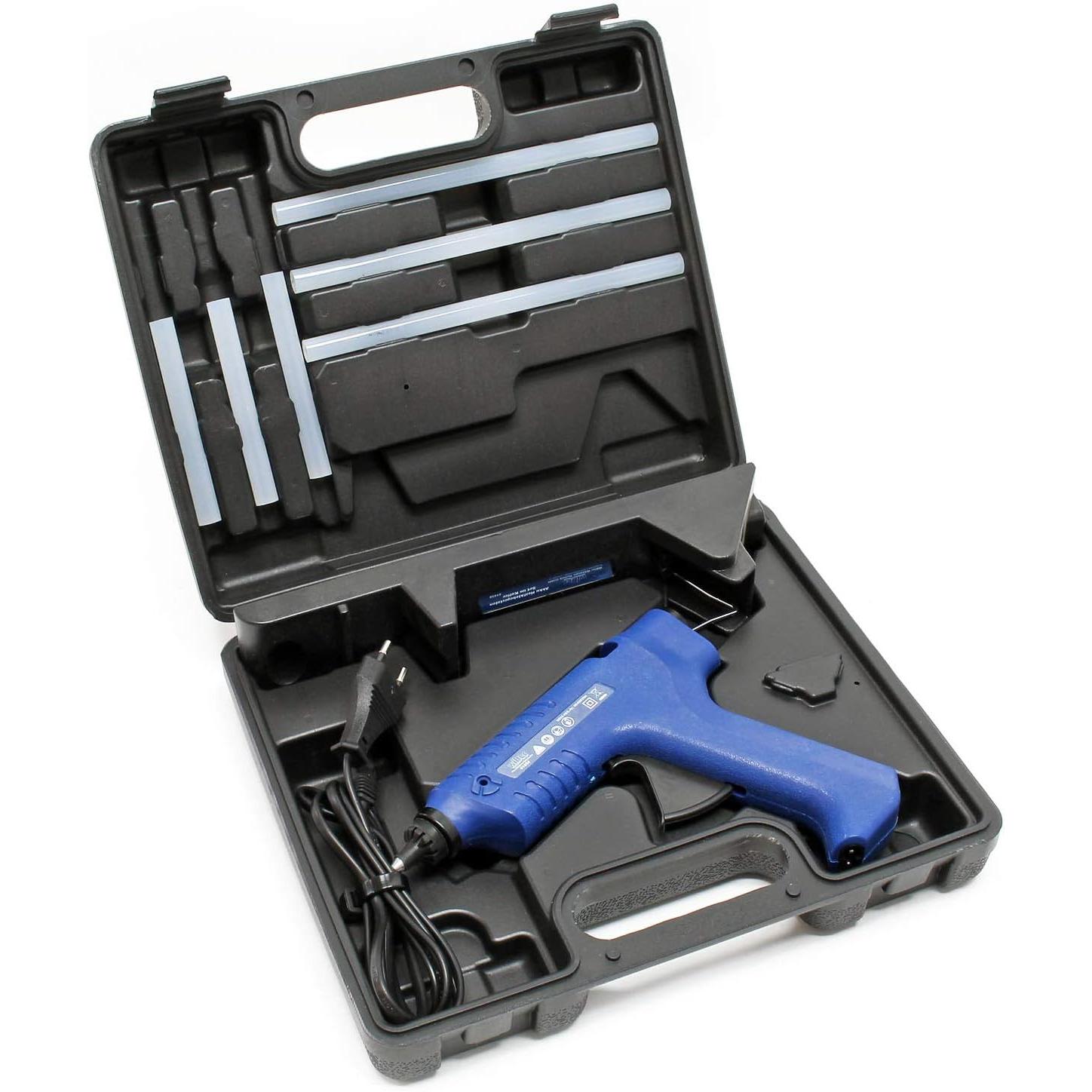 Thumbnail - Wiltec, Heissklebepistole, Heissklebepistole Set 80W Klebepistole Aufheizstation Heisskleber Klebepatronen