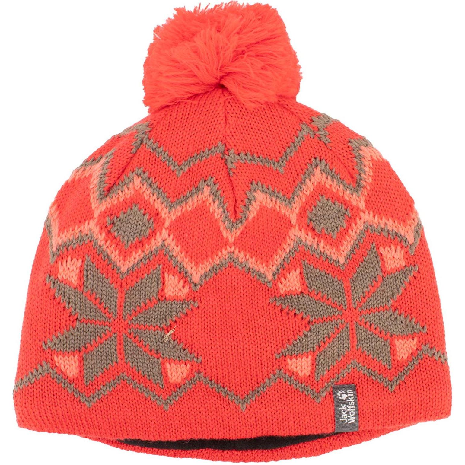 Thumbnail - Jack Wolfskin, Herren, Mütze, Kids Nordic Pompom Cap Kinder Mütze Bommelmütze, Rot