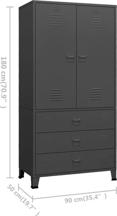 Immagine prodotto vidaXL Jarka (90 x 50 x 180 cm)