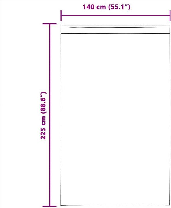 Actual product image vidaXL Voile Vorhang (140 x 225 cm)