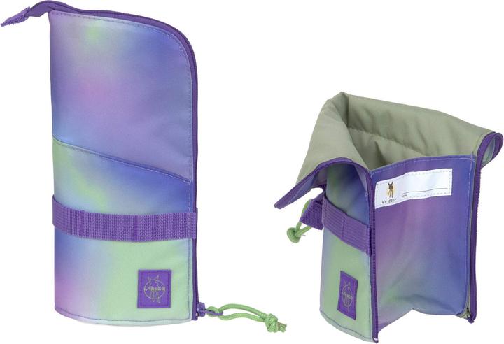 Actual product image Lässig Schulrucksack-Set Boxy, Lila / Grün (21 l)