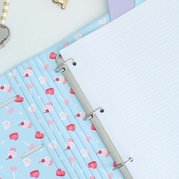 Actual product image Pusheen – A4-Ordner aus der Purrfect Love-Kollektion mit Seiten (4 Ringe, Gummiband) (24 x 31 cm)