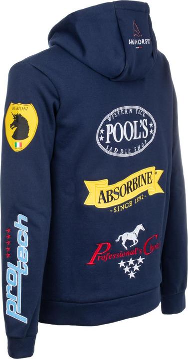 Produktbild Pool's Reit-Sweatshirt mit Kapuze, Vollreissverschluss, Multilogo (XS)