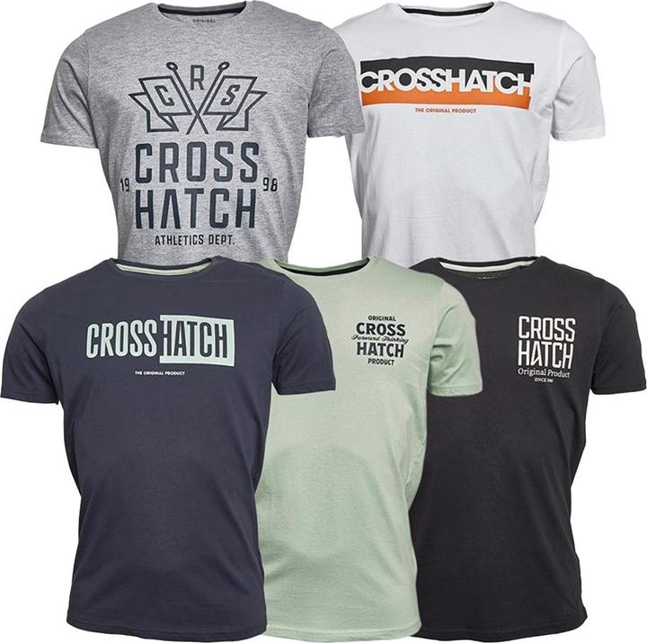 Immagine prodotto Crosshatch Logotime Maglietta Uomo Misura Confezione 5 (L)