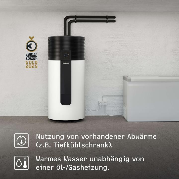 Actual product image Stiebel Eltron WWK-I 200 Plus hot water heat pump, with 230 V plug, 200 litres