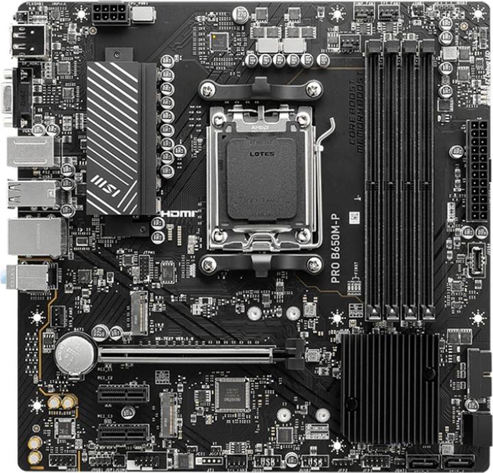 Actual product image MSI Pro B650M-P (AM5, AMD B650, Mini-ATX)