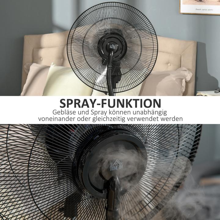 Produktbild Homcom Nebelventilator ABS-Kunststoff, AS Schwarz