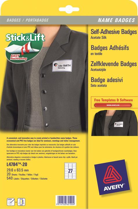 Produktbild Avery Namens-Etiketten