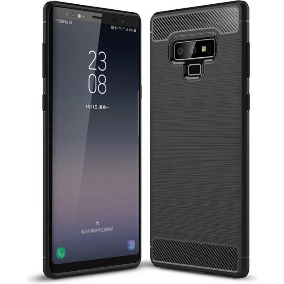 Thumbnail - Screenguard Samsung Galaxy Note9 Hülle Carbon Brushed Soft TPU (Samsung Galaxy Note 9), Smartphone Hülle, Schwarz