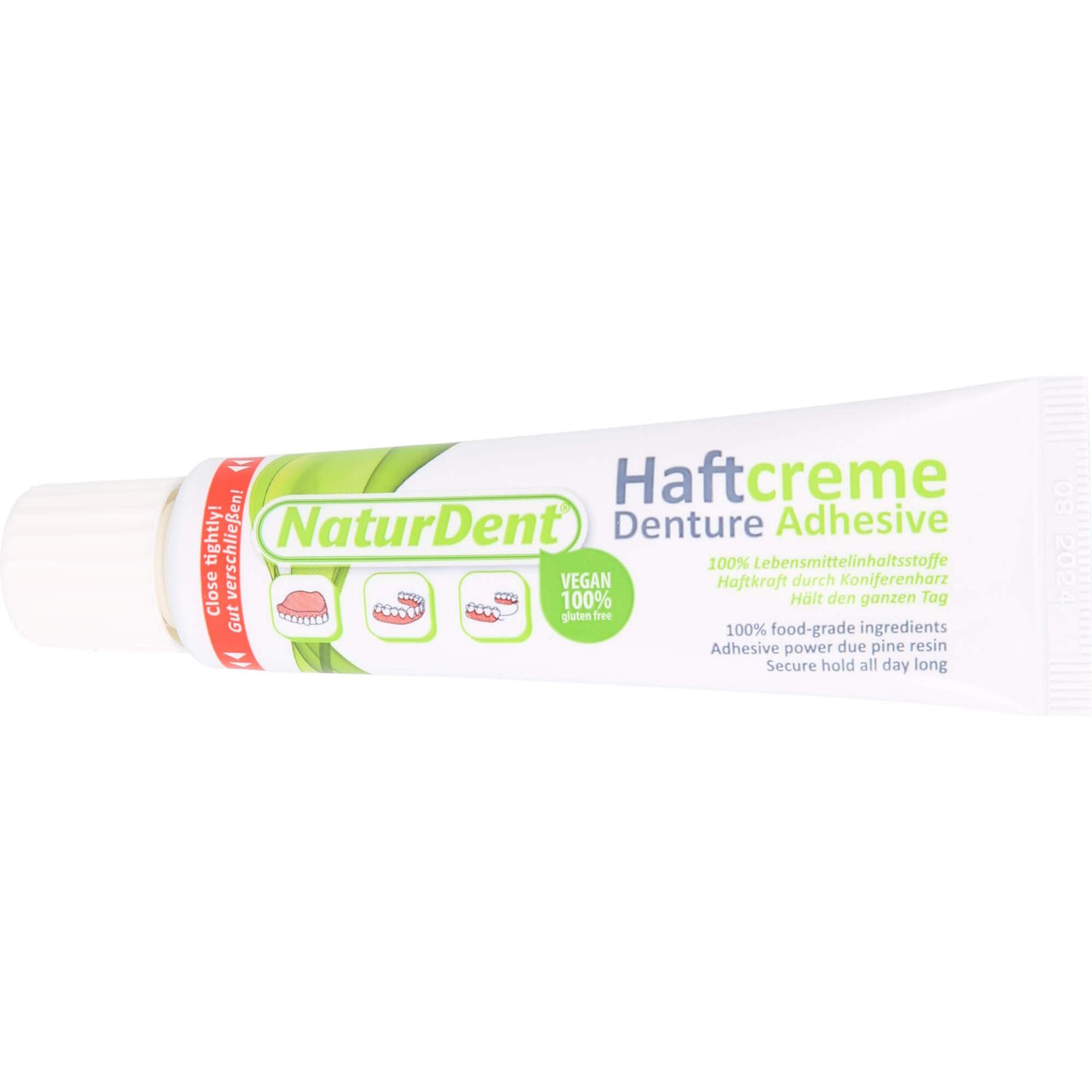 Roha, Zahnpasta, NaturDent Haftcreme zur Befestigung des Zahnersatzes, 40 g Creme