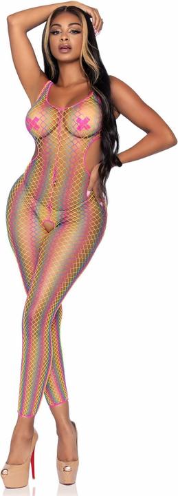 Produktbild Leg Avenue Rainbow Net Bodystocking Einheitsgr?Sse (One Size)