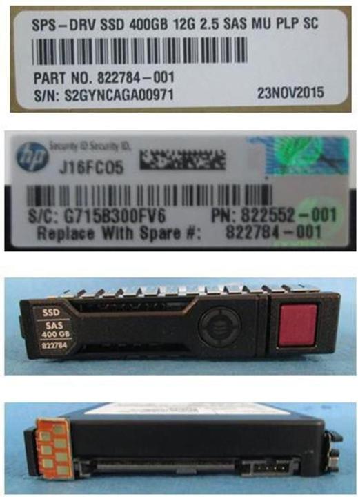 Actual product image HPE 822784-001 (400 GB, 2.5")