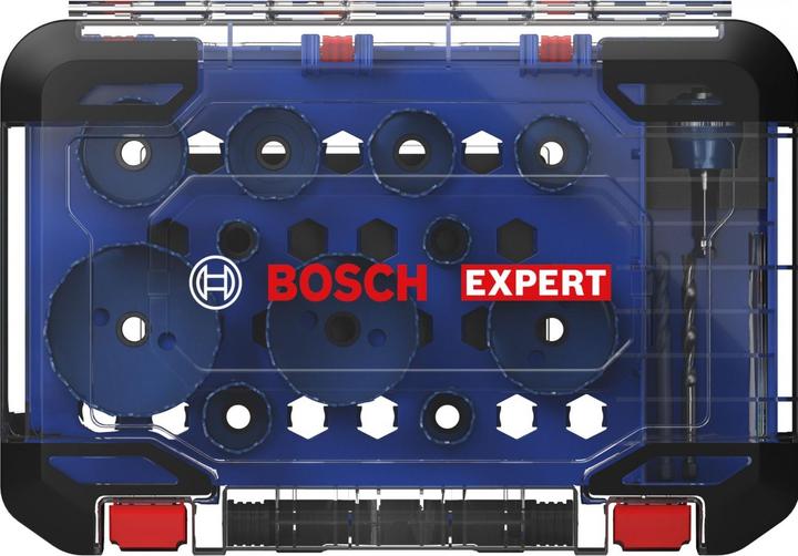 Produktbild Bosch Professional Zubehör EXPERT Tough Material Lochsäge-Set, 20/22/25/32/35/40/44/51/60/68/76 mm, 14-tlg. (68 mm, 40 mm, 51 mm, 60 mm, 22 mm, 32 mm, 35 mm, 76 mm, 25 mm, 44 mm, 20 mm)