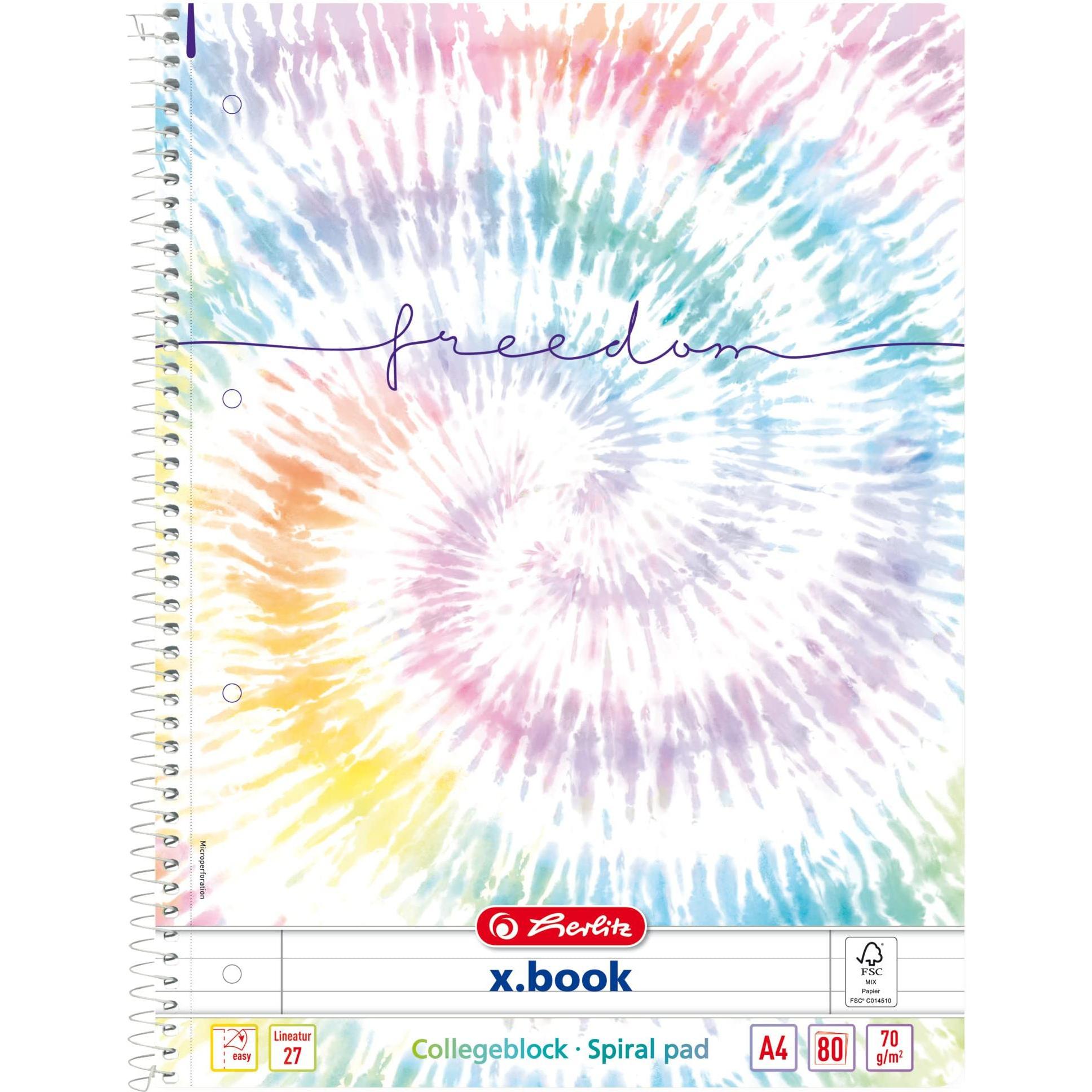 Thumbnail - Herlitz, Heft + Block, Collegeblock x.book Freedom liniert DIN A4 Innen- und Aussenrand (A4, Liniert)