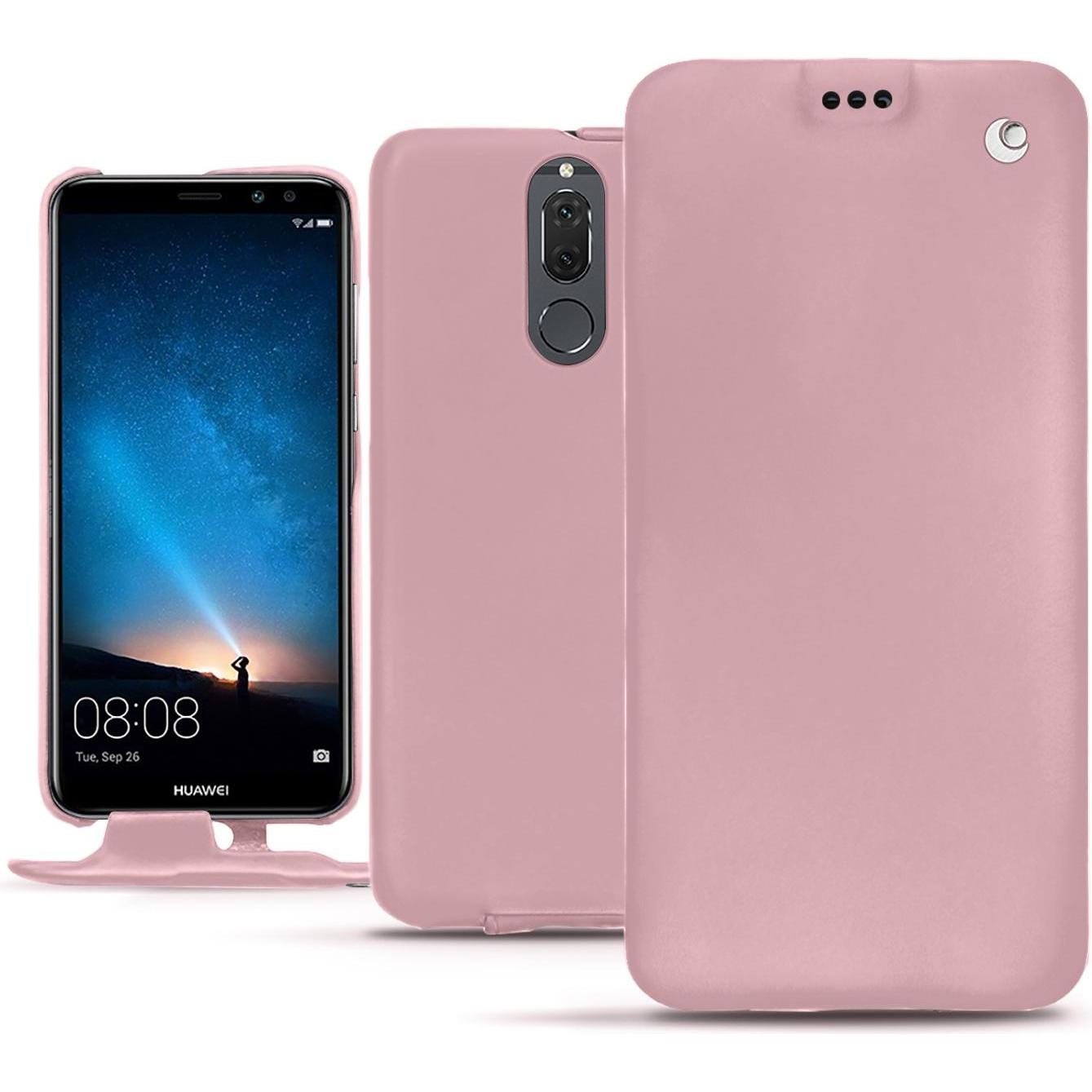 Noreve Lederschutzhülle vertikal (Huawei Mate 10 Lite), Smartphone Hülle, Rosa