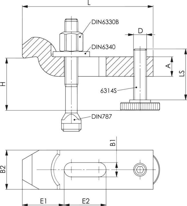 Actual product image Amf Clamp cranked adjustable