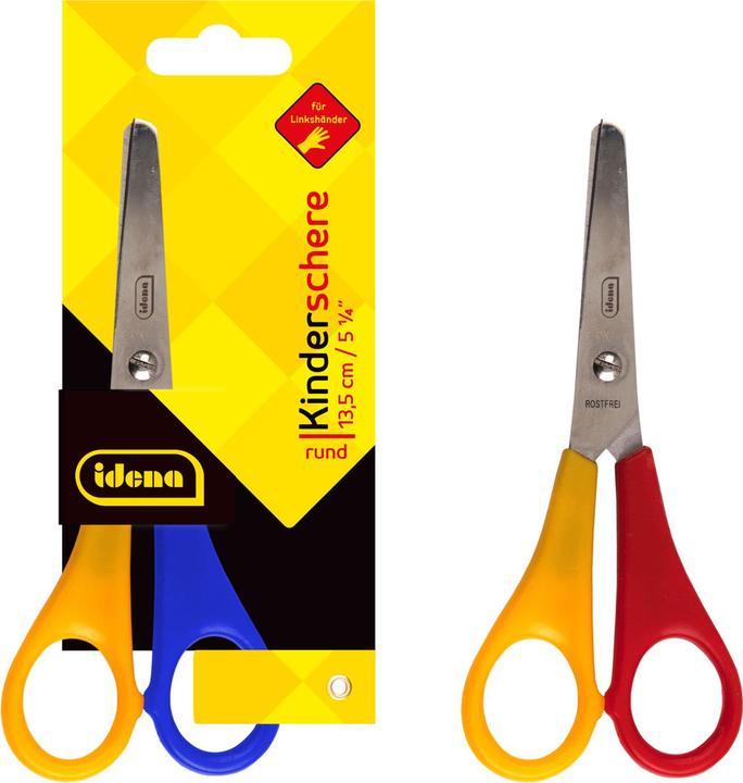 Idena Ciseaux enfants ronds 5 1/4",pour gauchers (13.50 cm)