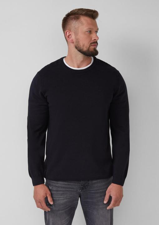 Produktbild s.Oliver Strickpullover Baumwollpullover mit Logo-Stickerei (XXL)