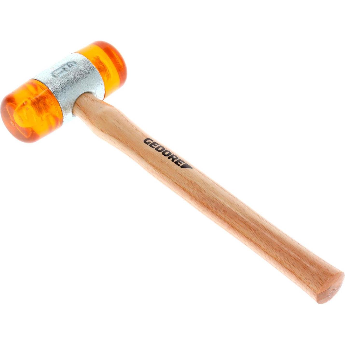 Thumbnail - Gedore, Hammer, Plastikhammer, Ø 50 mm, Auswechselbare Köpfe aus Cellulose-Acetat, Robuster Stiel aus Esche (913 g)