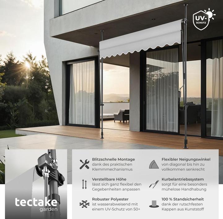 Produktbild tectake Klemmmarkise (2.50 m)