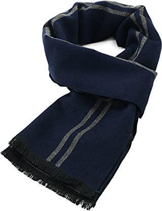 Immagine prodotto Only-Bags.Store Sciarpa Sciarpa invernale calda e morbida Sciarpa invernale a maglia Plaid Sciarpe lunghe Navy