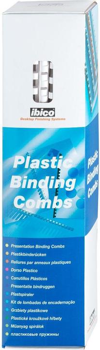 Produktbild GBC Binderücken 8mm, 21 Ringe, weiss, 100 Stk.