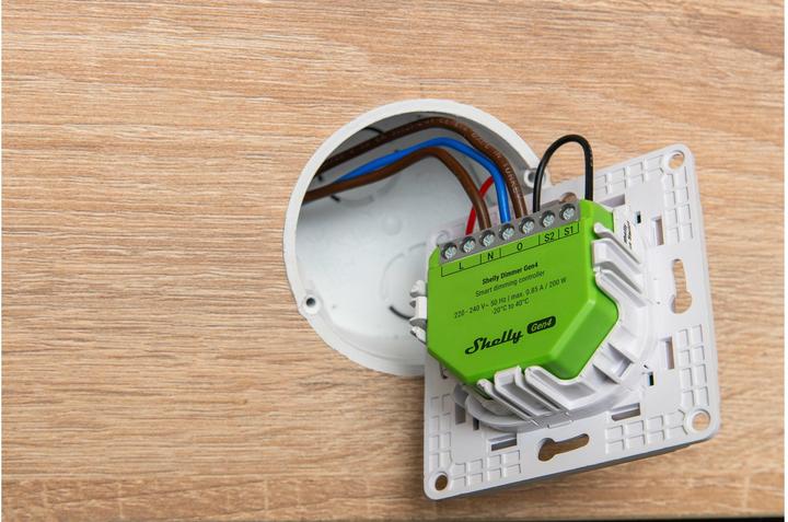 Actual product image Shelly Dimmer Gen4 (Dimming actuator)