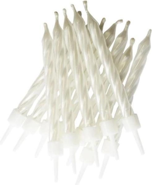 Image du produit Creative Party Bougies blanches en spirale (12 pcs)