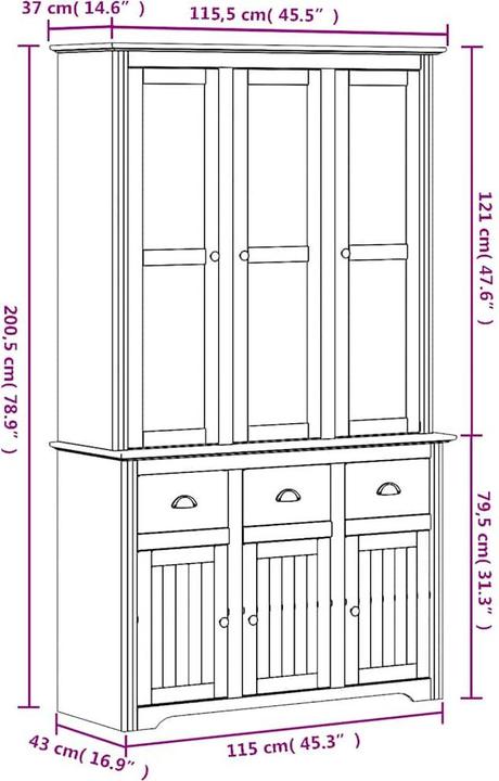 Produktbild vidaXL Amery (43 x 43 x 200.50 cm)