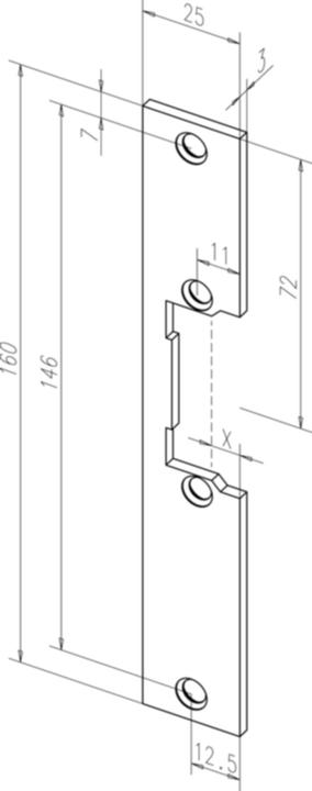 Actual product image effeff Flat strike plates for door opener (Striking plate)