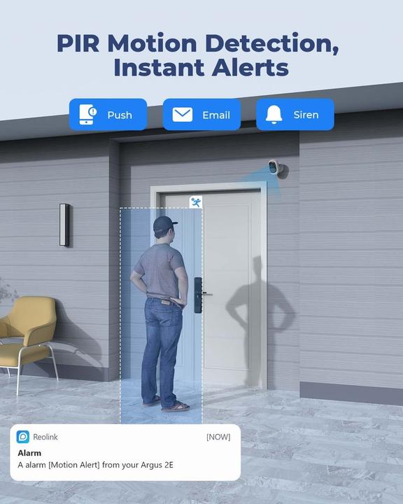 Image du produit Reolink Argus 2E V2 inkl. Solarpanel 2 (1920 x 1080 Pixels)