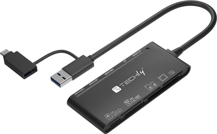 Actual product image Techly USB-A and USB-C multi-card reader (Type-B)