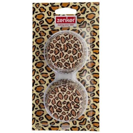 Zenker Papier-Muffinf. Leo 50er P, Teglia + Stampi da forno, Multicolore