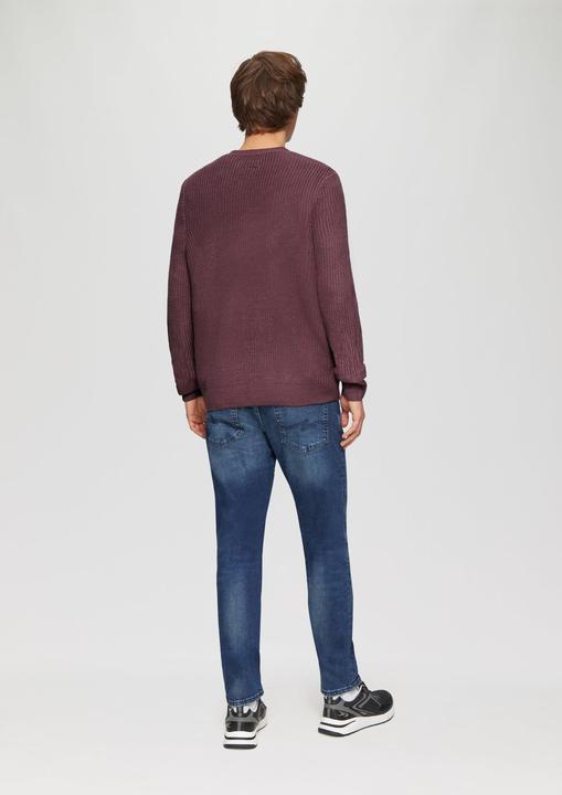 Produktbild S.Oliver Strickpullover Strickpullover mit Rippstruktur (L)