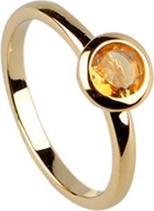 Produktbild Natsumi Schmuck Ring Silber 925 vergoldet Citrin (58, 925 Silber)