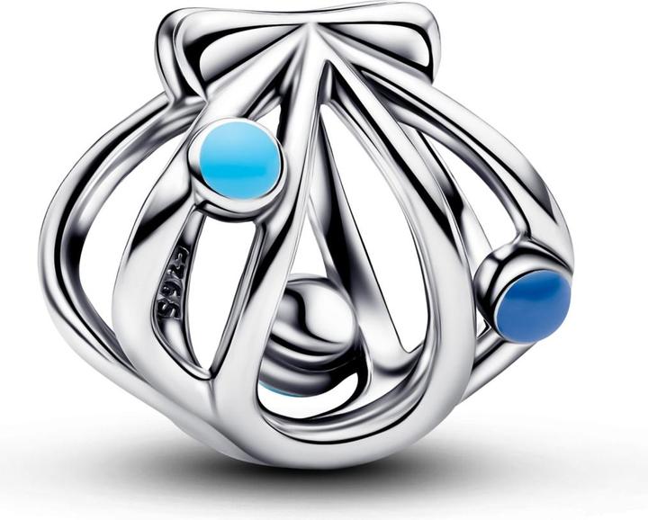 Actual product image Pandora Openwork Shell Charm (Enamel, Silver 925)