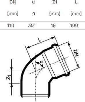 Immagine prodotto Magnaplast CURVA SOIL&WASTE 110X30 GRIGIO