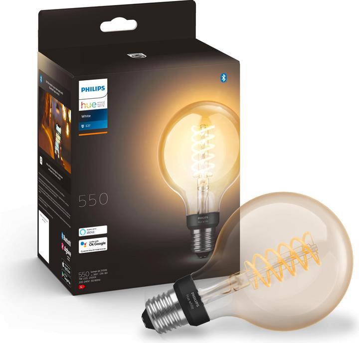 Productafbeelding Philips Hue Globe G93 Gloeidraad (E27, 7 W, 550 lm, 1 x, G)