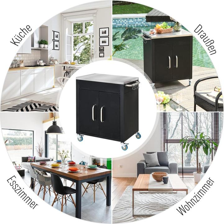 Image du produit Jamb Chariot de service Acier inoxydable
